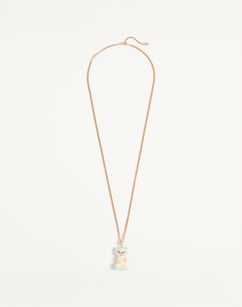 Valentino Garavani - Valentino Le Chat De La Maison Necklace In Nylon And Metal - Gold - Man - Jewelry